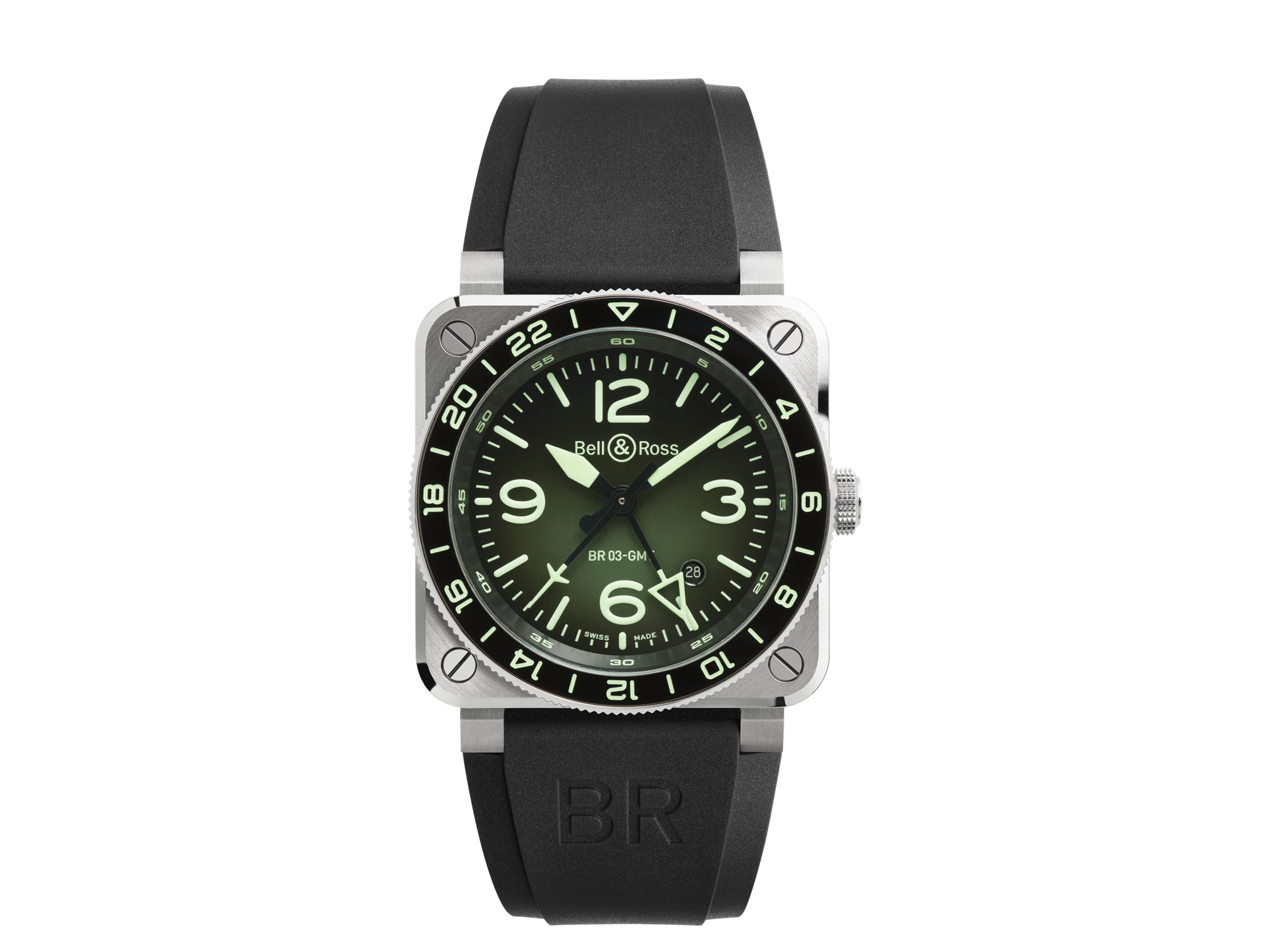 BELL & ROSS BR-03 GMT GREEN LUM