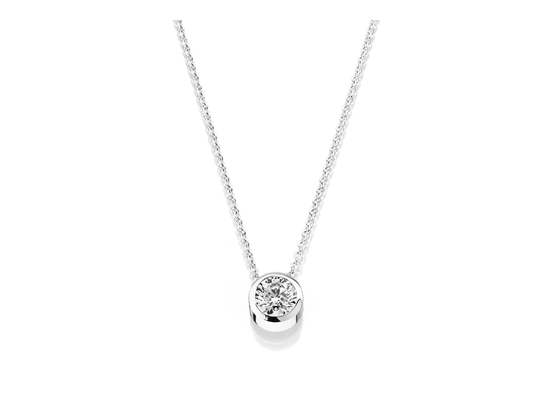 SOLITAIRE HALSKETTE 0,50 CARAT
