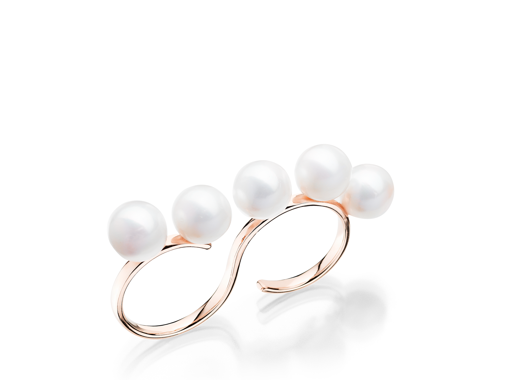ZWEI-FINGER PERLEN RING
