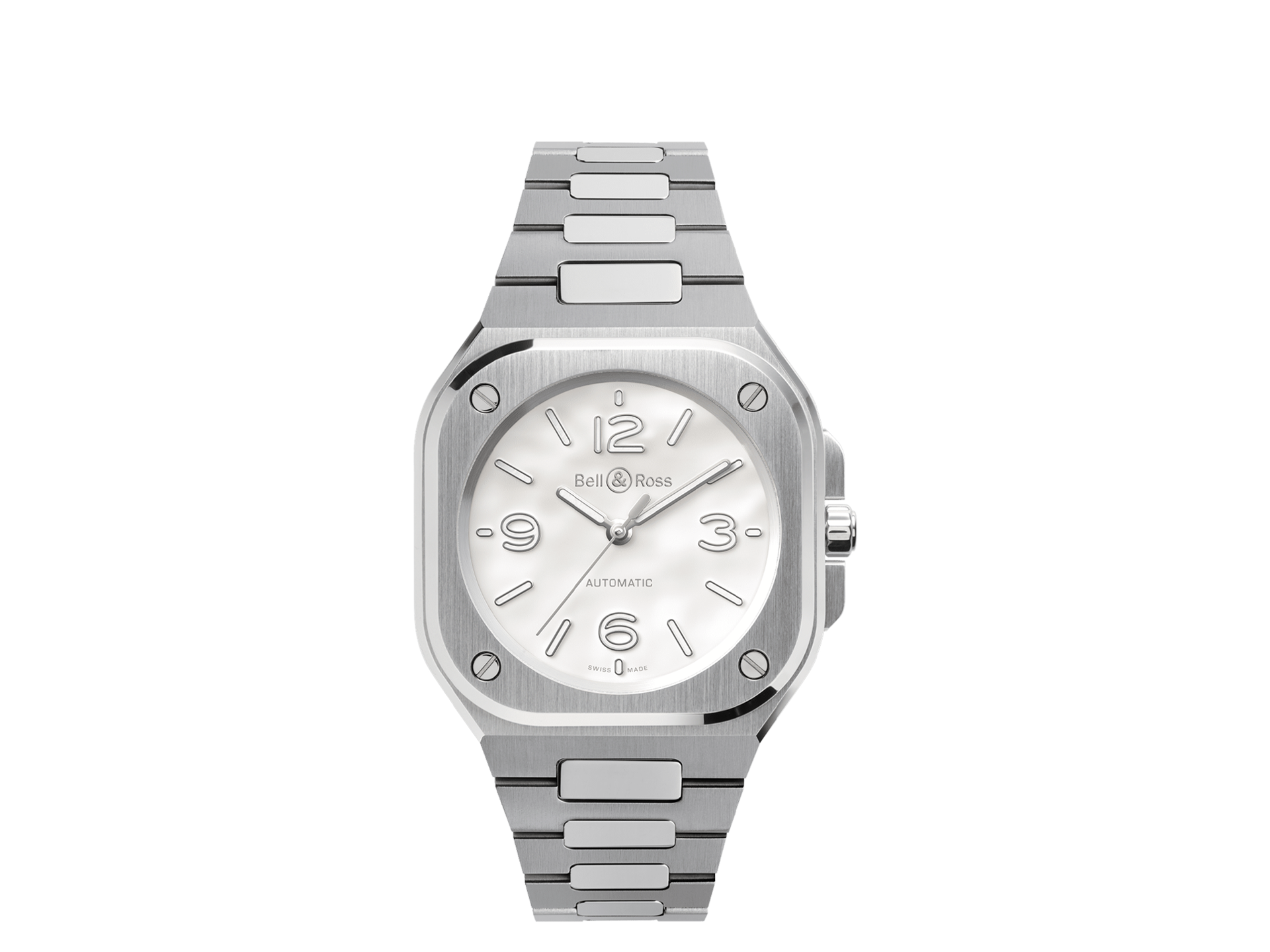 BELL & ROSS BR 05 36 MM MOTHER OF PEARL STEEL
